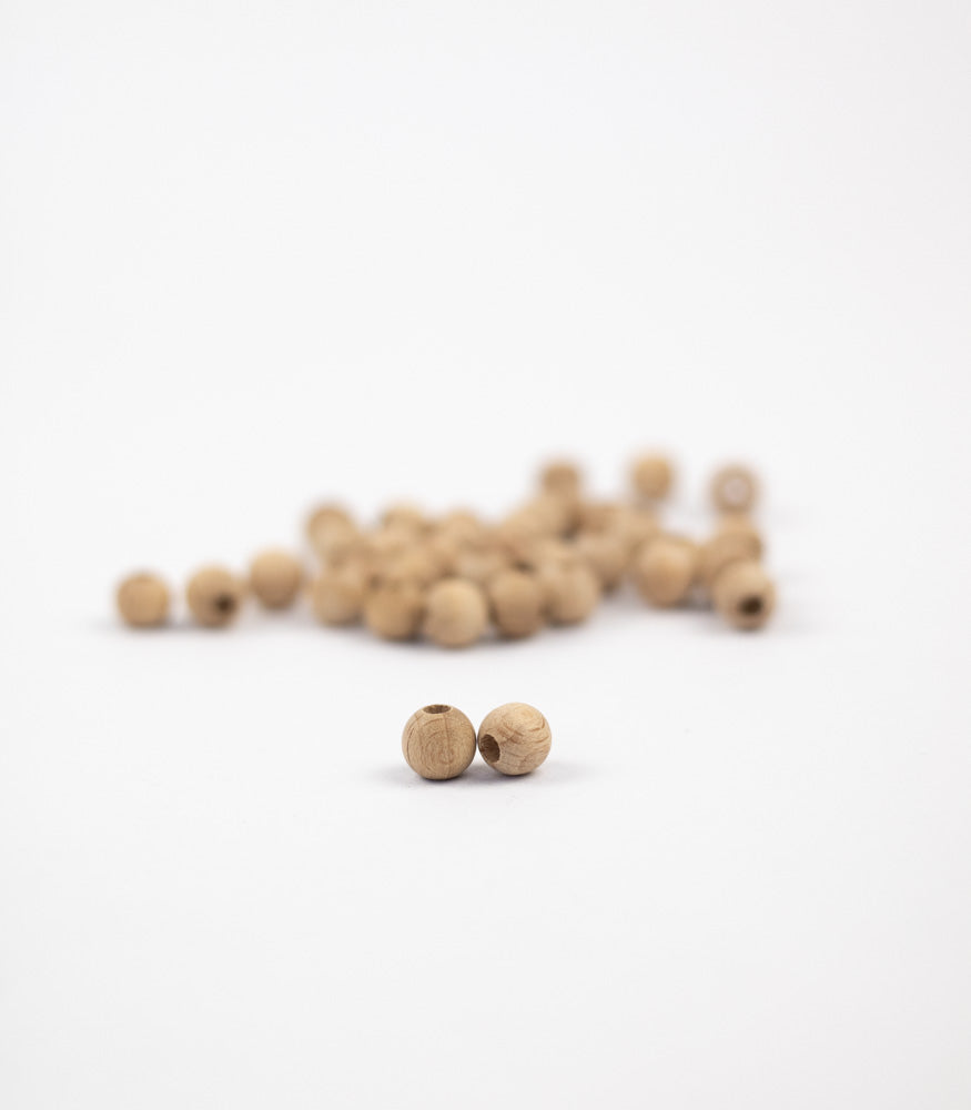 Runde Holzperle "Classic" Buchenholz 8mm - mahina