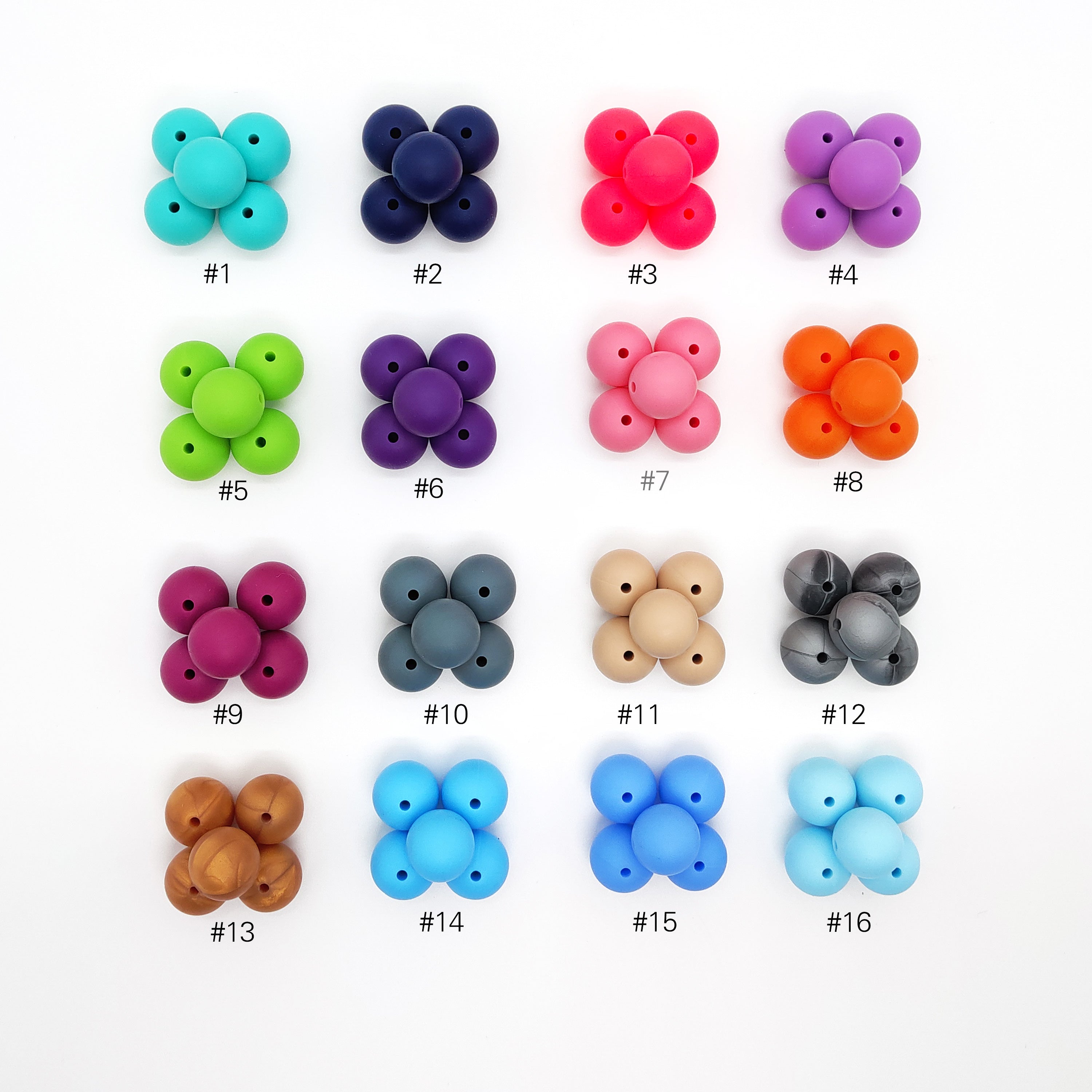 Runde Silikonperle 12mm Farbe 1 - 66 - Bastelbedarf -> Silikon -> Silikonperlen -> Rund von mahina