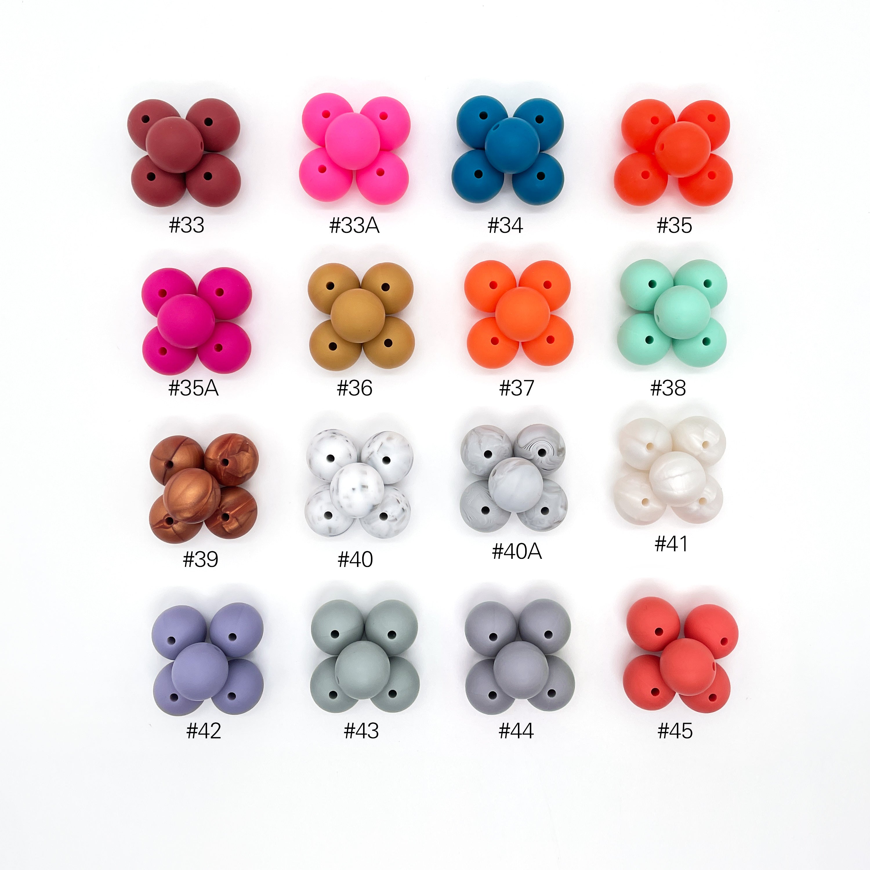 Runde Silikonperle 12mm Farbe 1 - 66 - Bastelbedarf -> Silikon -> Silikonperlen -> Rund von mahina