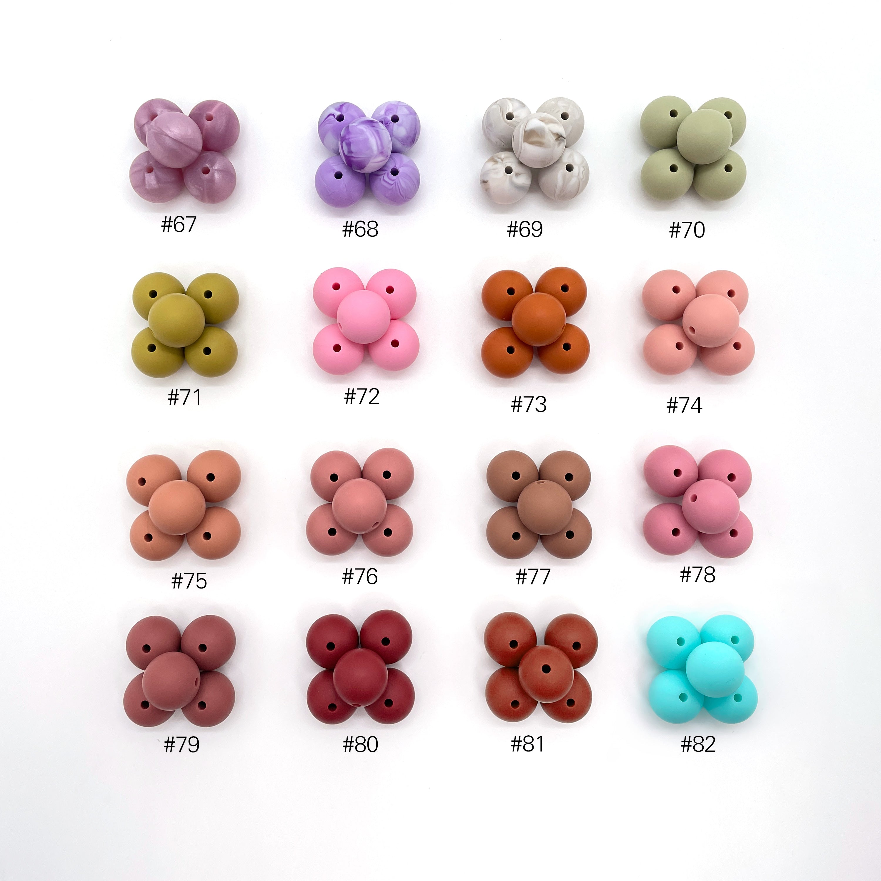 Runde Silikonperle 15mm Farbe 67 - 137 - Bastelbedarf -> Silikon -> Silikonperlen -> Rund von mahina