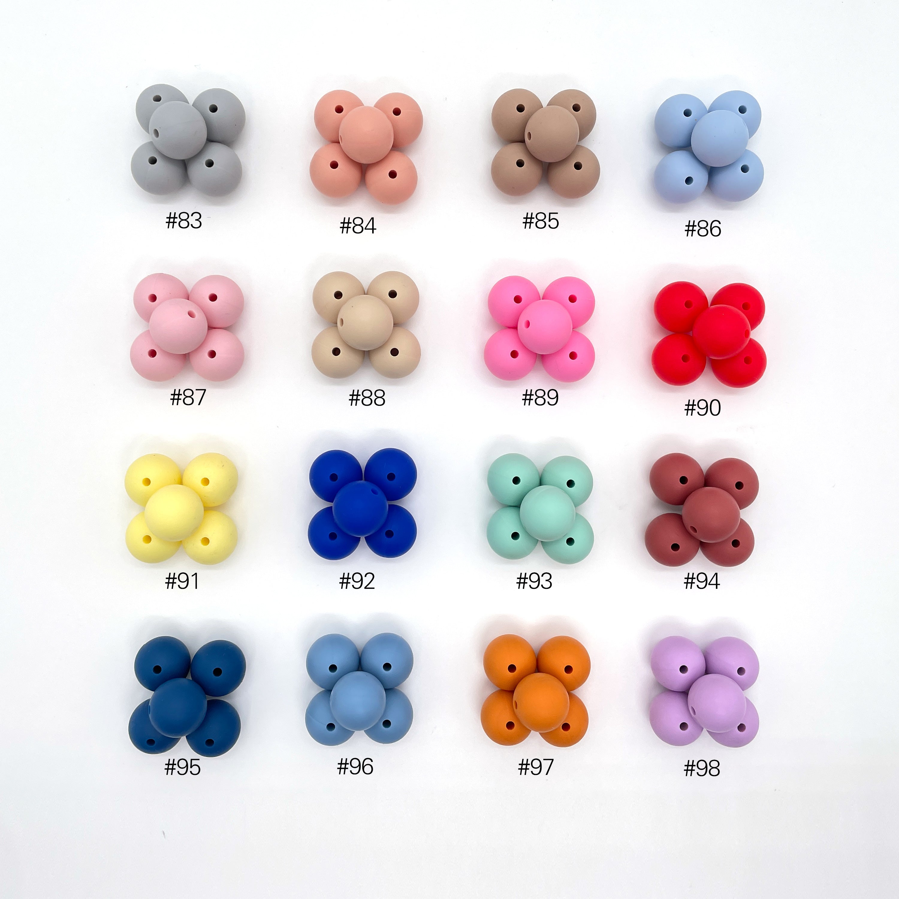 Runde Silikonperle 15mm Farbe 67 - 137 - Bastelbedarf -> Silikon -> Silikonperlen -> Rund von mahina