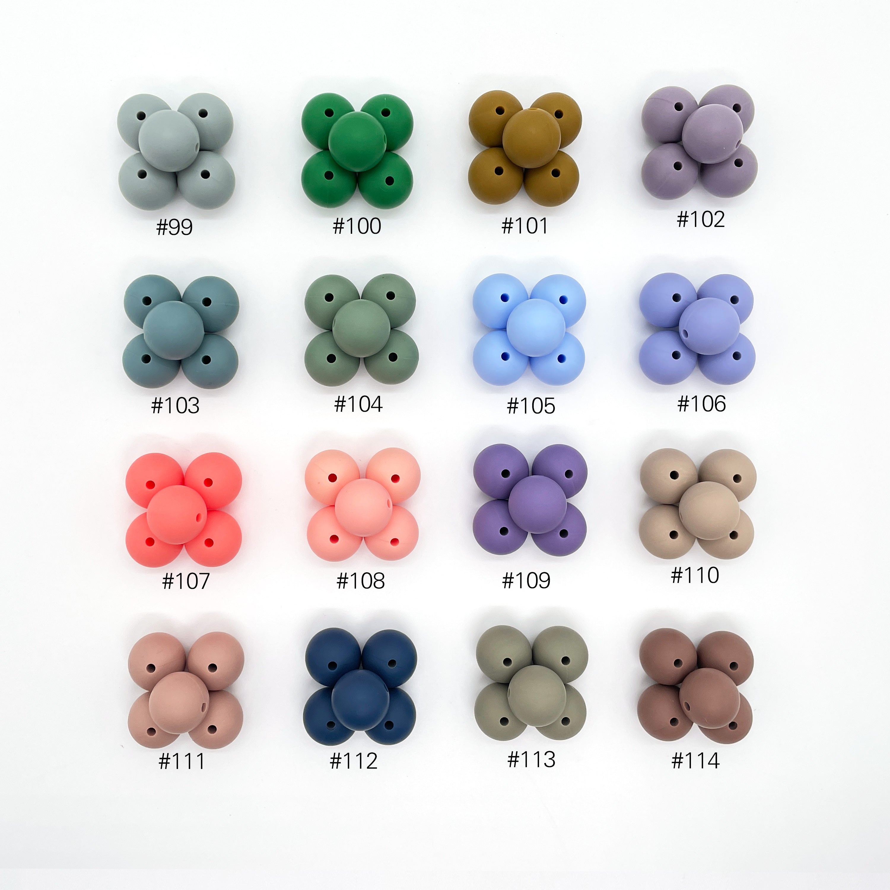 Runde Silikonperle 15mm Farbe 67 - 137 - Bastelbedarf -> Silikon -> Silikonperlen -> Rund von mahina