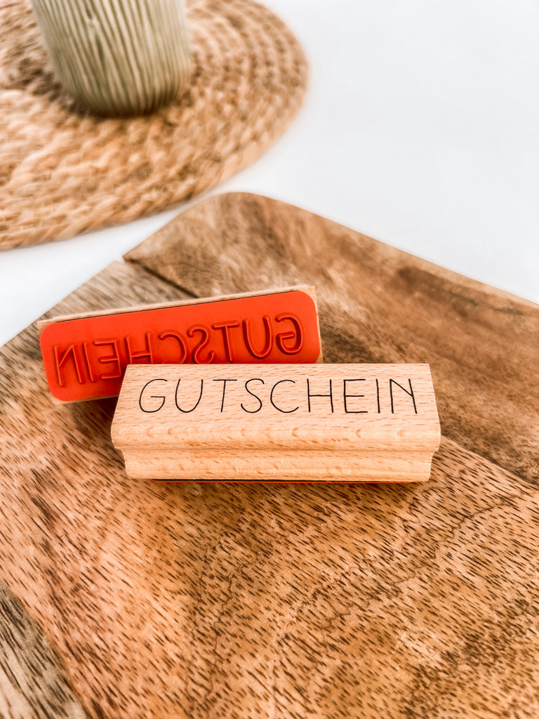 Rico Design Stempel "Gutschein" 7,5x2,0cm - mahina
