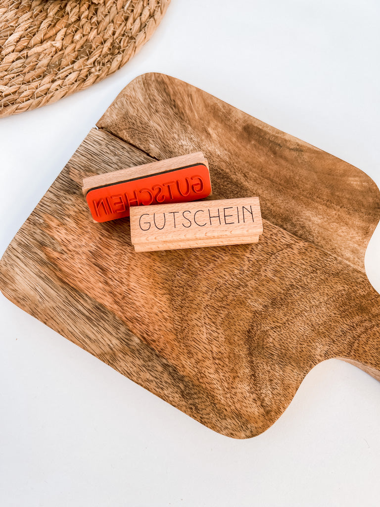 Rico Design Stempel "Gutschein" 7,5x2,0cm - mahina