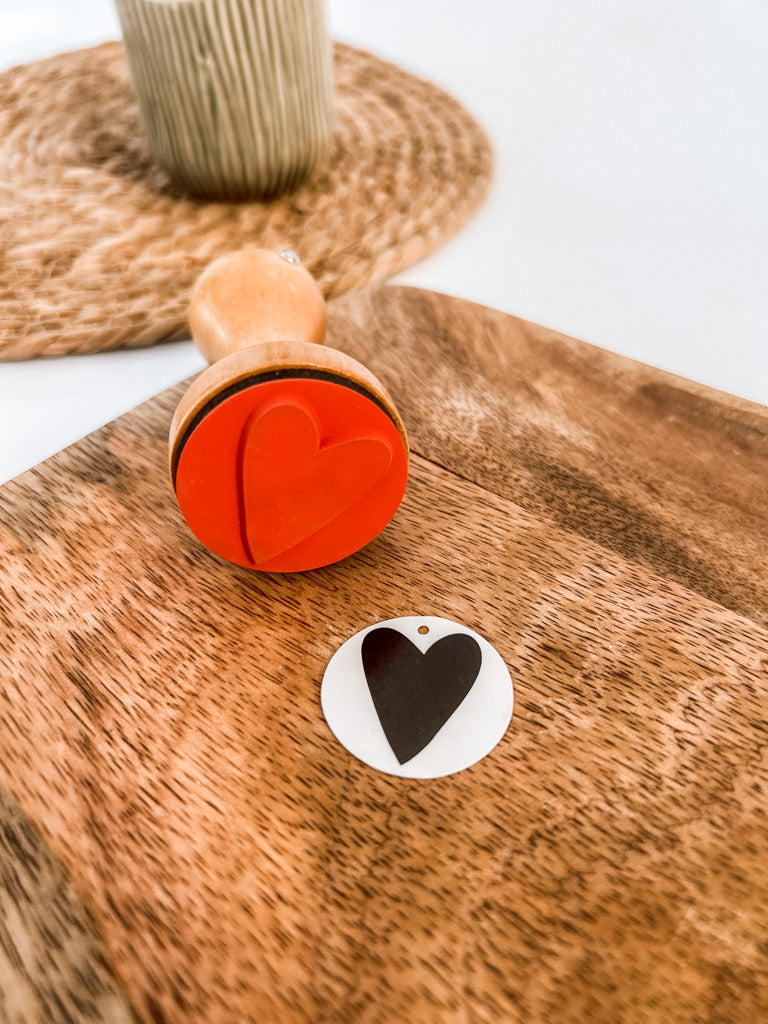 Rico Design Stempel "Längliches Herz" 3,5x3,5cm - mahina