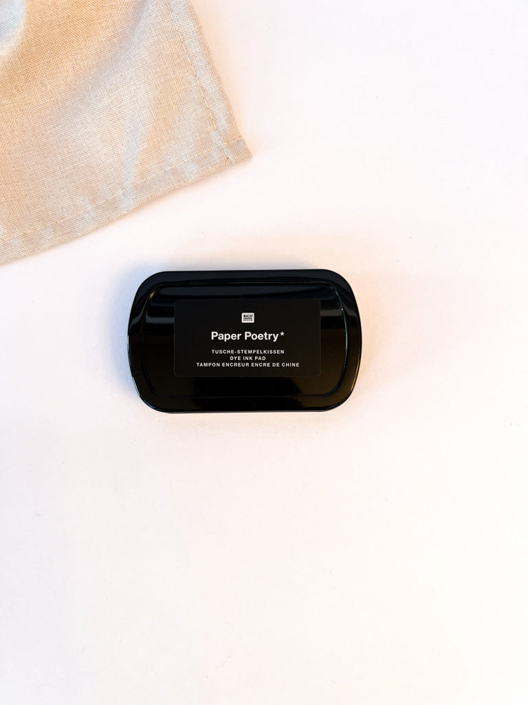 Paper Poetry Tusche Stempelkissen in schwarz, 10x6cm - mahina