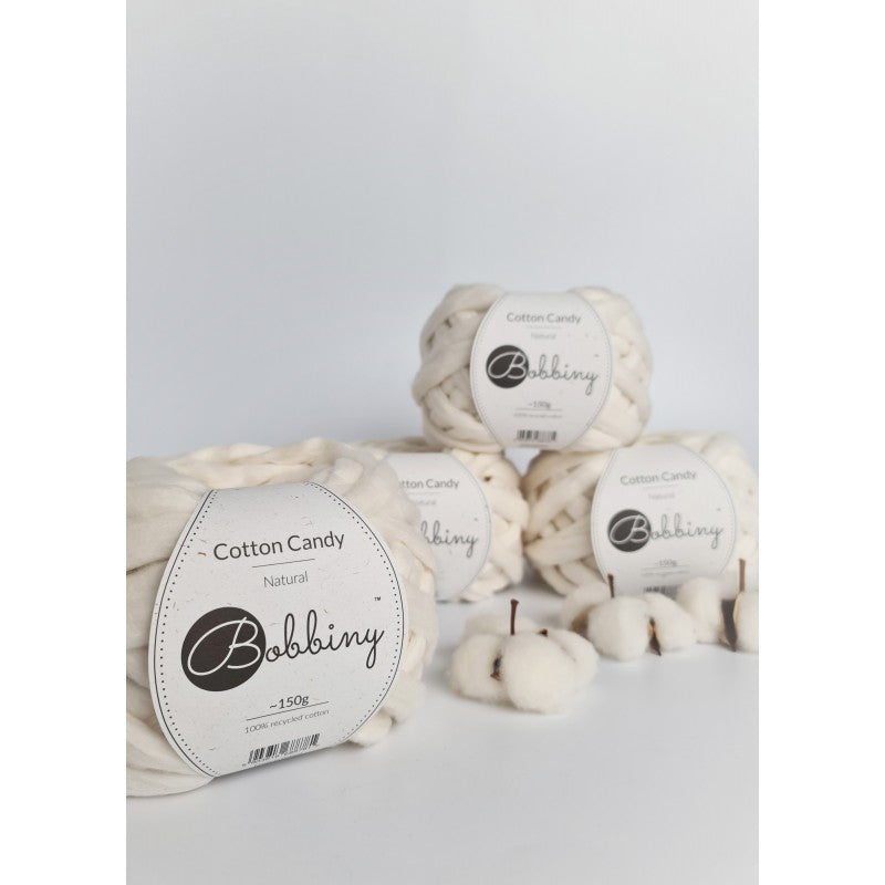 Bobbiny Cotton Candy Natural 150g, 1 Stk. - mahina
