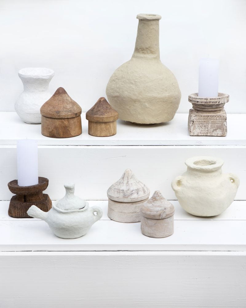 Handgemachte Vase "Jimeno" aus Pappmaché - Interior > Dekoration > Vasen von mahina