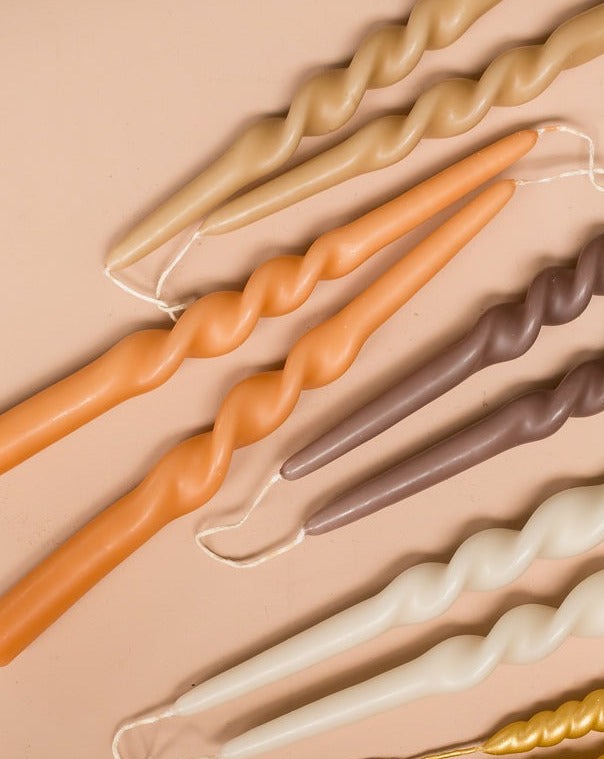 Kerze "Twist" 2,1x29cm 2 Stück 6 Farben - Interior > Dekoration > Kerzen von mahina