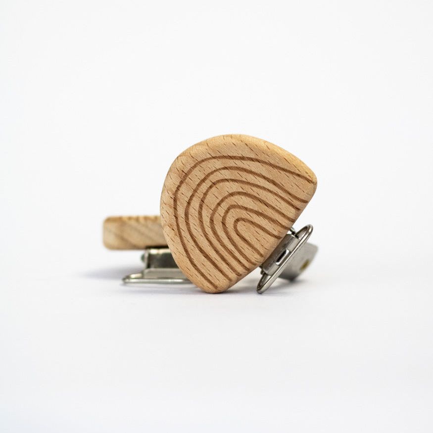 Schnullerclip "Regenbogen" aus Buchenholz - Bastelbedarf -> Holz > Schnullerclips von mahina