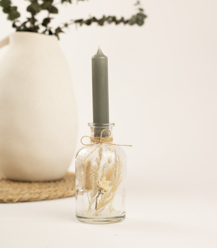 Personalisierbarer Kerzenständer mit Trockenblumen - Interior -> MAHINA Handmade -> Trockenblumen von mahina