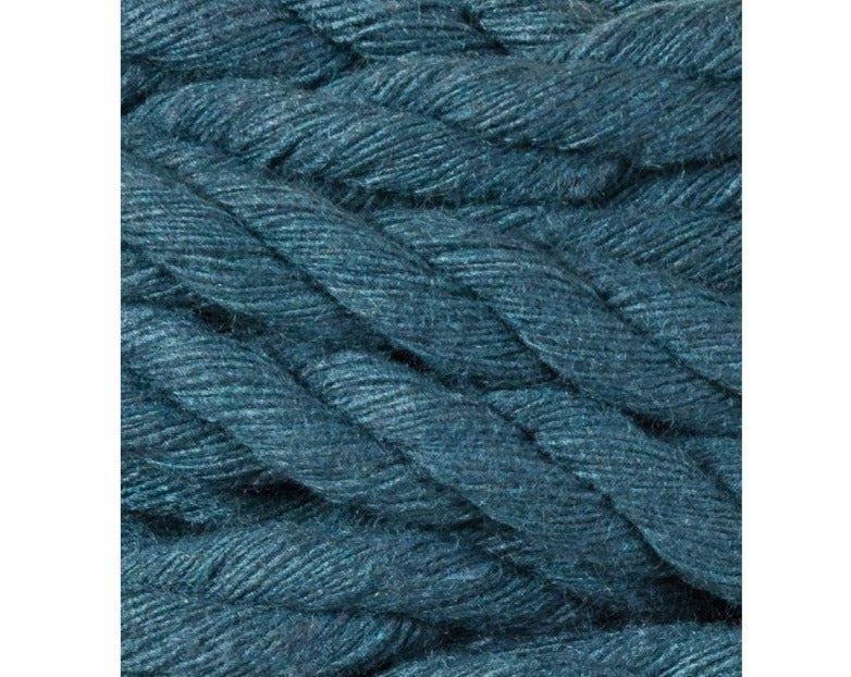 Bobbiny Makramee Garn 9mm 3ply Peacock Blue 30m - mahina