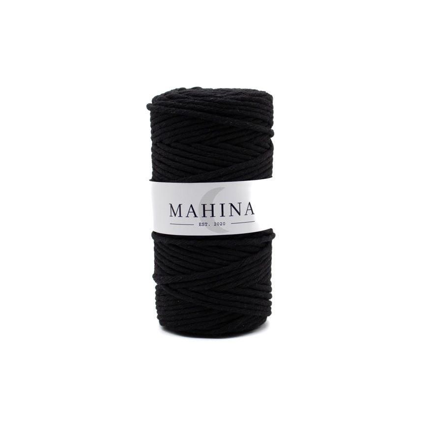 MAHINA Garn 4mm gezwirnt Schwarz 100m - Garne > Baumwollgarne > Pferdeseile > Gezwirnt > 4mm > 100m von mahina