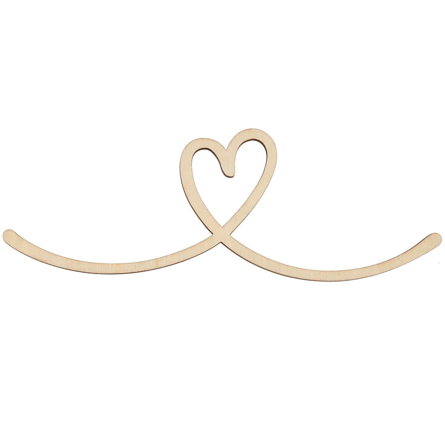 Rico Design Holzschriftzug magnetisch "Herz", 26x11cm - Bastelbedarf -> Holz > Holzkränze von mahina