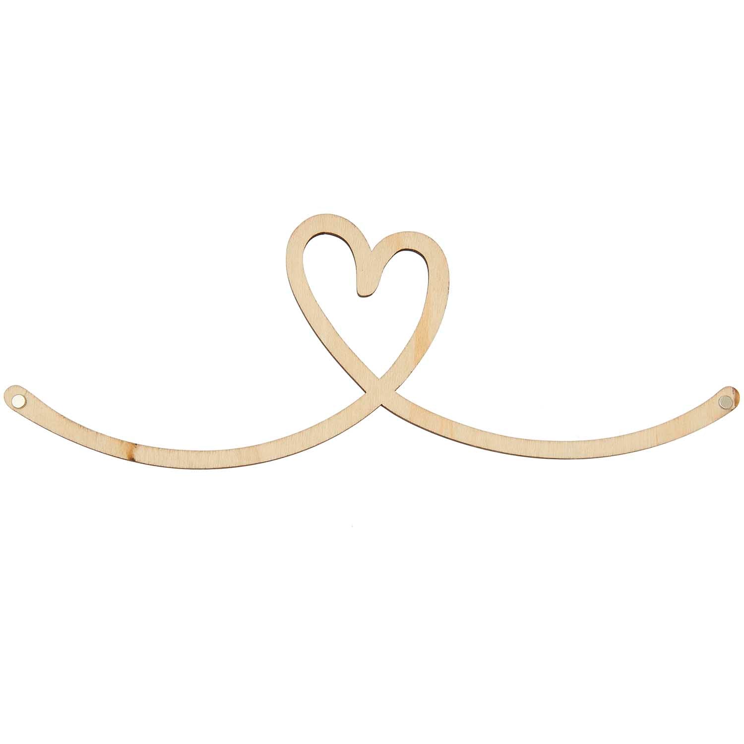 Rico Design Holzschriftzug magnetisch "Herz", 26x11cm - Bastelbedarf -> Holz > Holzkränze von mahina