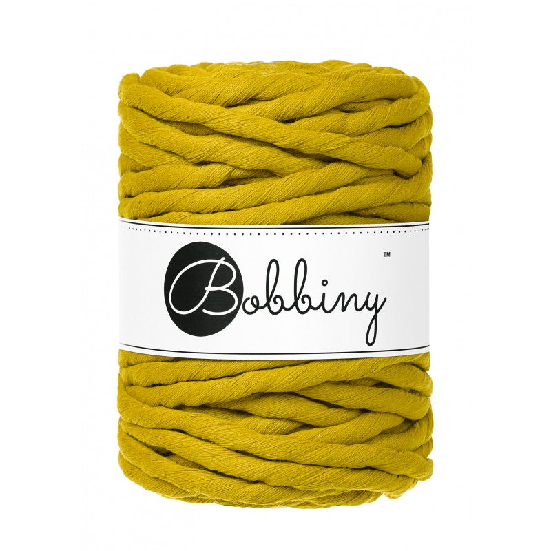 Bobbiny Makramee Garn 9mm gezwirnt Spicy Yellow 30m - mahina