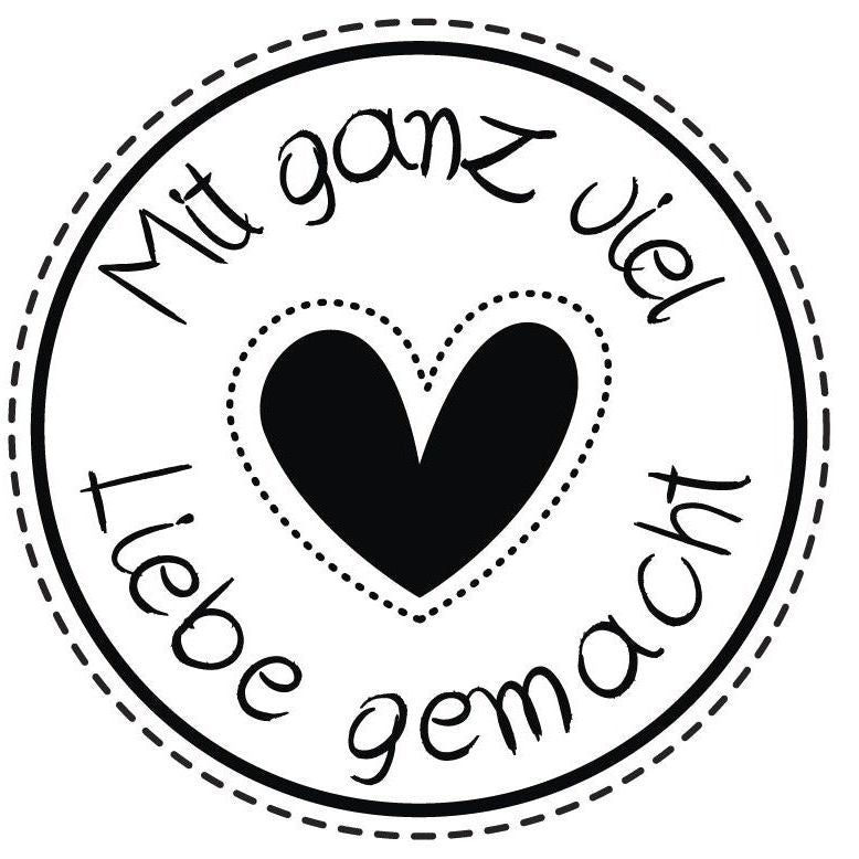 Rayher Motiv Stempel "Mit Liebe" 3cm ø - mahina