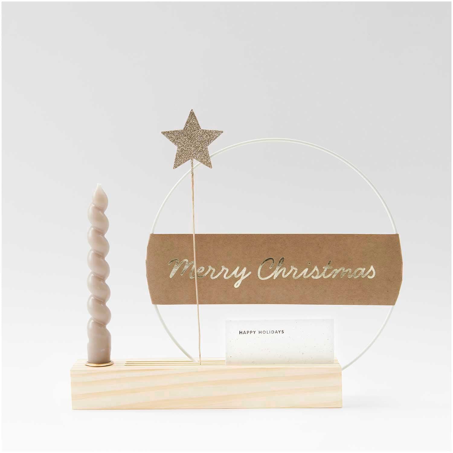 Papierstreifen weihnachtlich 7x42cm aus Kraftpapier, 3 Stück - Bastelbedarf -> Sonstiges von mahina