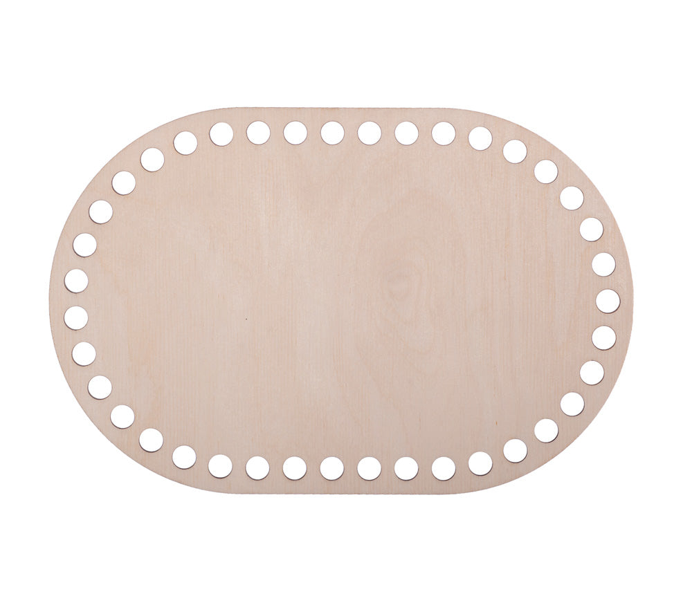 Häkelboden "Abgerundetes Rechteck kurz" Birkenholz 7 Größen - Bastelbedarf -> Häkeln und Stricken -> Häkelboden von mahina