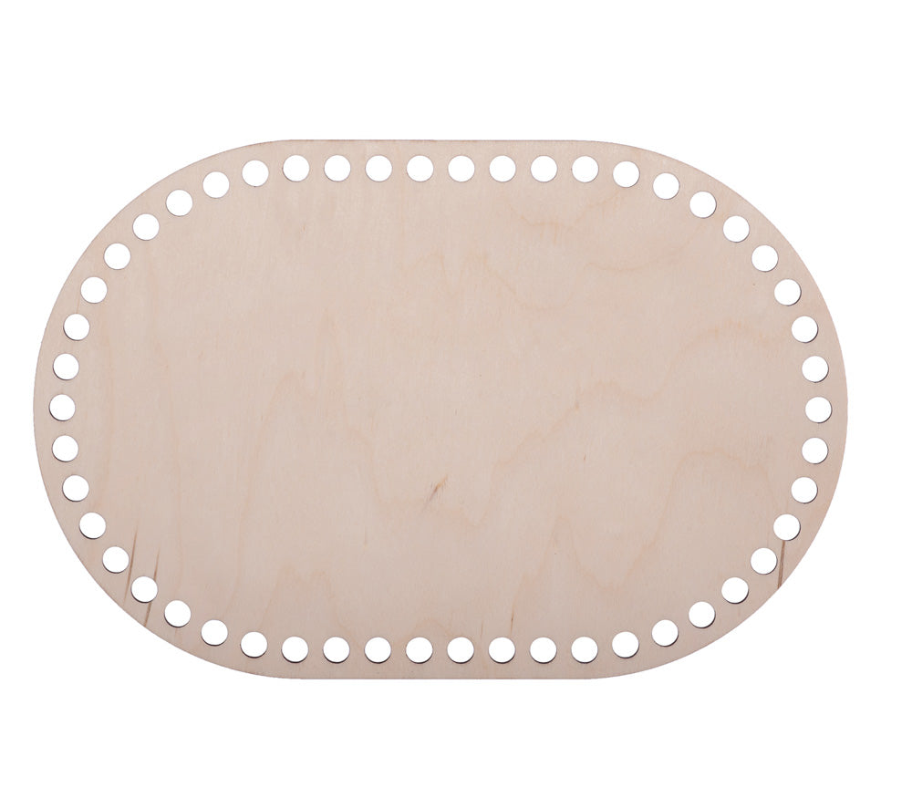 Häkelboden "Abgerundetes Rechteck kurz" Birkenholz 7 Größen - Bastelbedarf -> Häkeln und Stricken -> Häkelboden von mahina