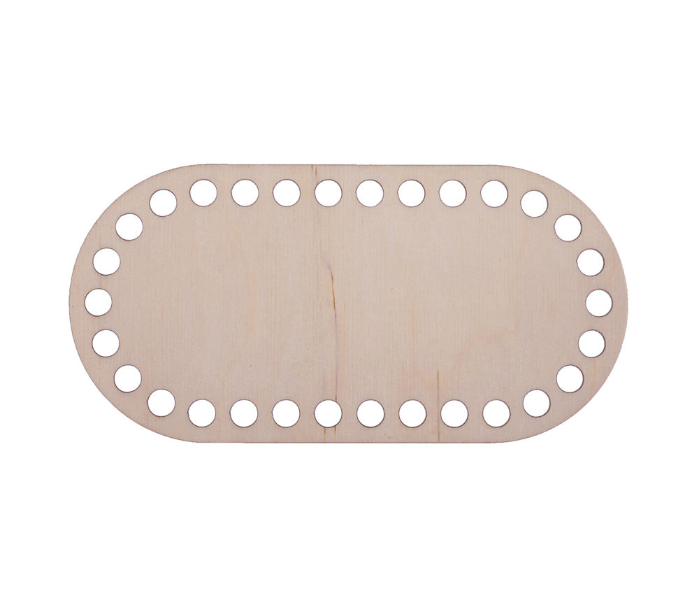 Häkelboden "Abgerundetes Rechteck lang" Birkenholz 7 Größen - Bastelbedarf -> Häkeln und Stricken -> Häkelboden von mahina