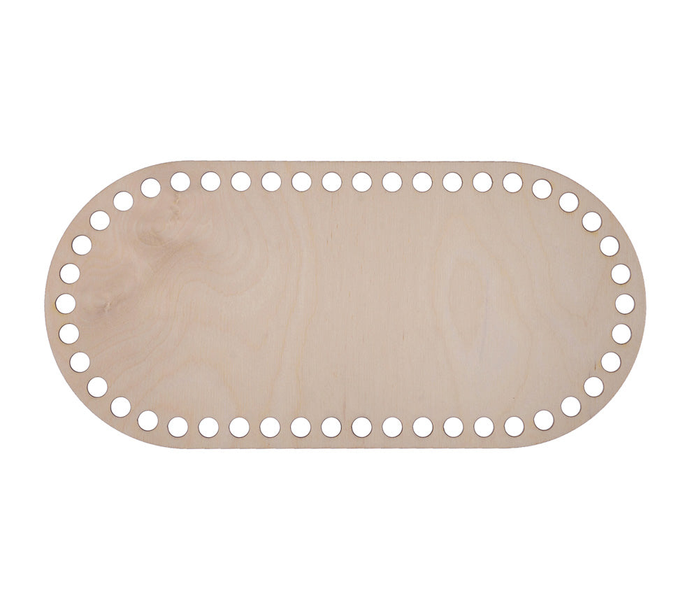 Häkelboden "Abgerundetes Rechteck lang" Birkenholz 7 Größen - Bastelbedarf -> Häkeln und Stricken -> Häkelboden von mahina